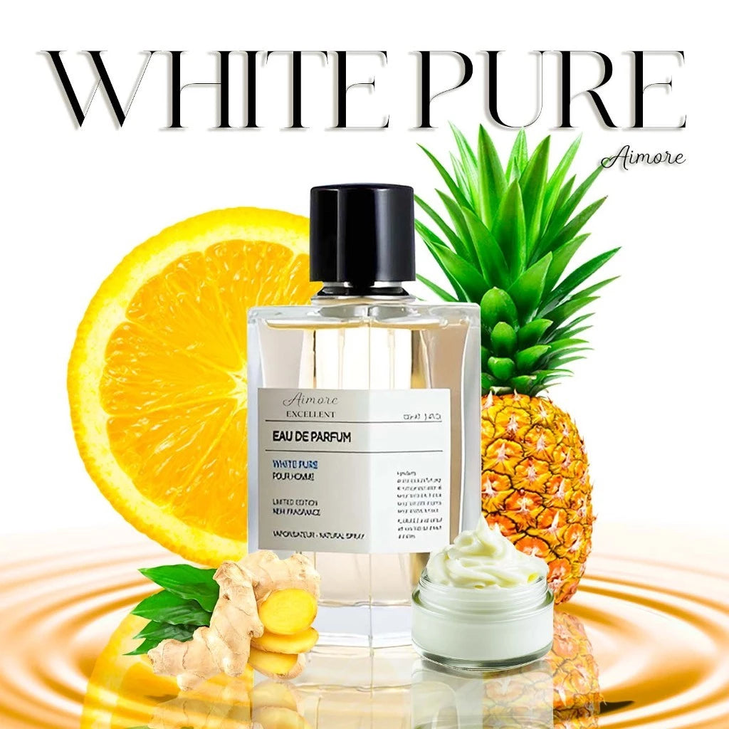 HANNA'S SECRET -  WHITE PURE -   SINCE2000 EAU DE PARFUM POUR HOMME LIMITED EDITION NEW FRAGRANCE 100ml vapor